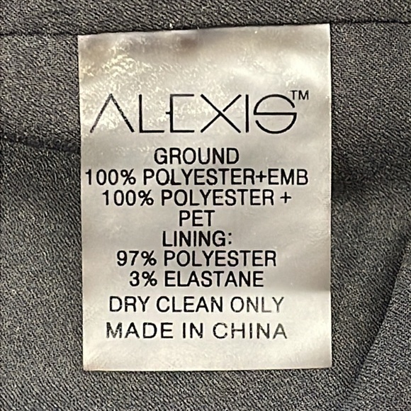 Alexis Franciska Dress in Beaded Black Sparkle Long Sleeve Mini LBD Sz S - Picture 14 of 16